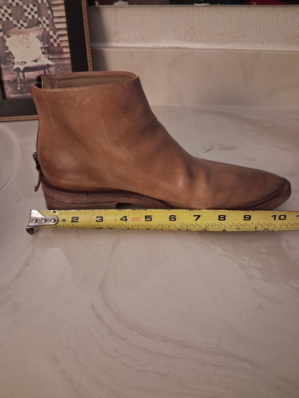 Marséll Leather Pointed Almond Toe Ankle Boots~ Chic Stlye - Picture 6 of 9